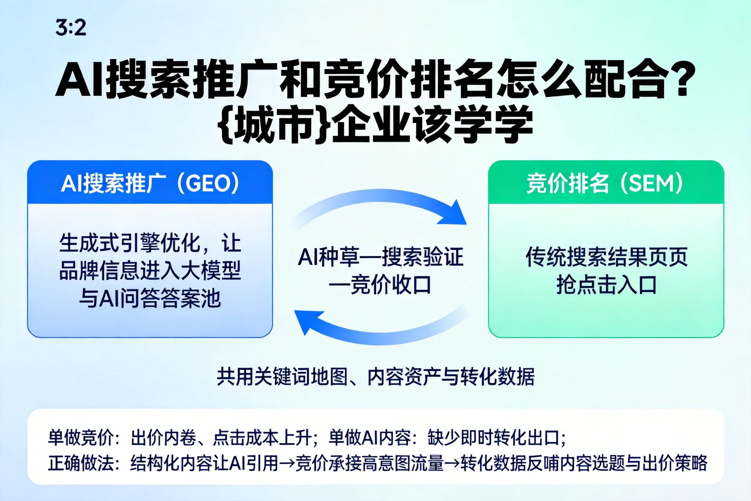 AI搜索推广和竞价排名怎么配合？铜川企业该学学