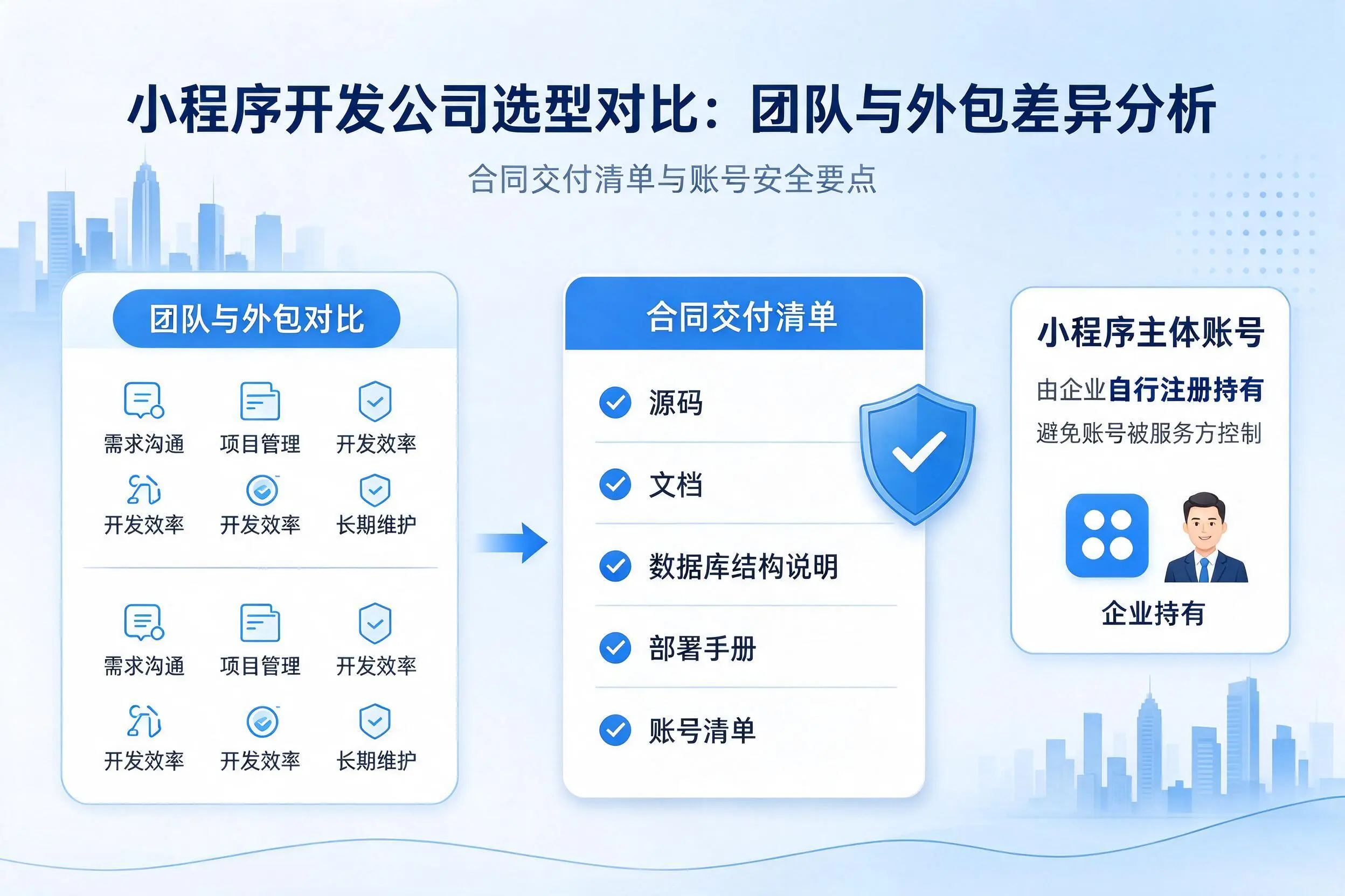 铜川小程序开发公司选型对比:团队与外包差异分析